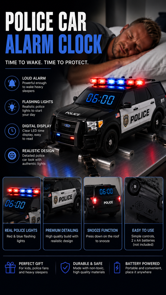 SirenAlarm Police Clock